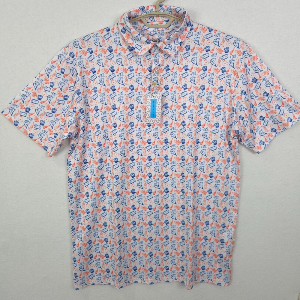 Proud 90 Golf Polo Shirt Mens Size XL Printed Performance Short Sleeve NEW